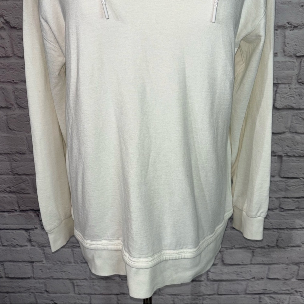 Athleta Sundown Alliance Hoodie M Magnolia White Soft Organic Cotton - Picture 7 of 11